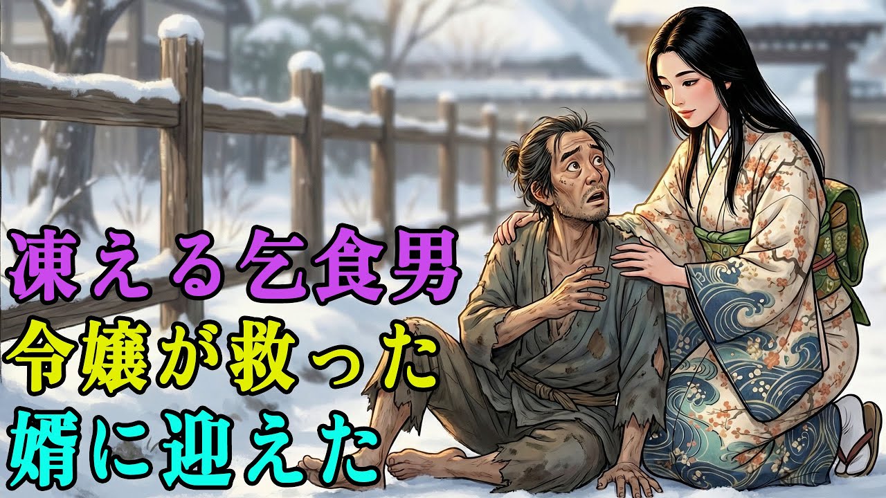 乞食の男が運よく令嬢に救われ婿入り…底辺から一転、分限者になった｜野談｜伝説｜昔話｜説話｜民話