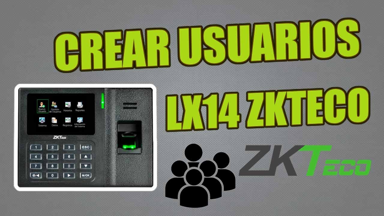 como agregar usuarios en un  biometricos LX14 ZKTECO 2023