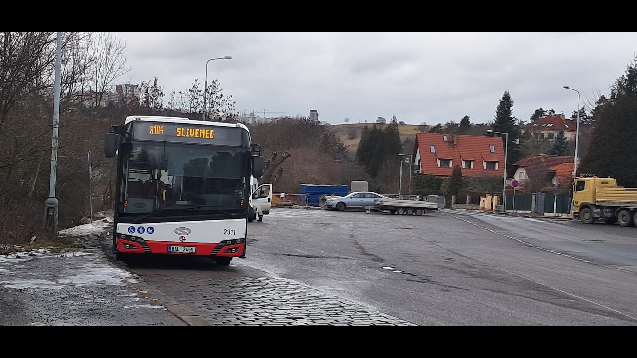 Linka X104 v úseku Klukovice - Slivenec a Zpět