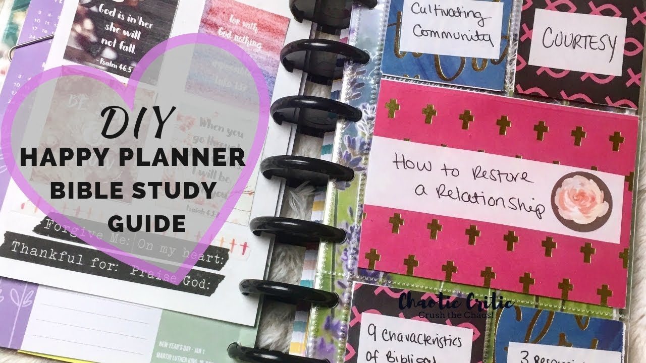 DIY Faith Happy Planner Bible Study Guide
