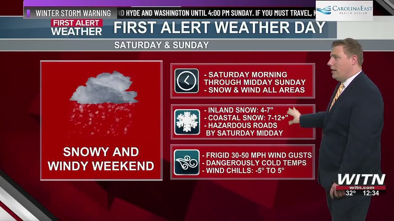 Increasing clouds today with snow moving in tonight