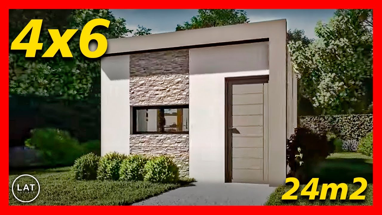 Plano de casa 4x6 metros moderna | Small house design 4x6