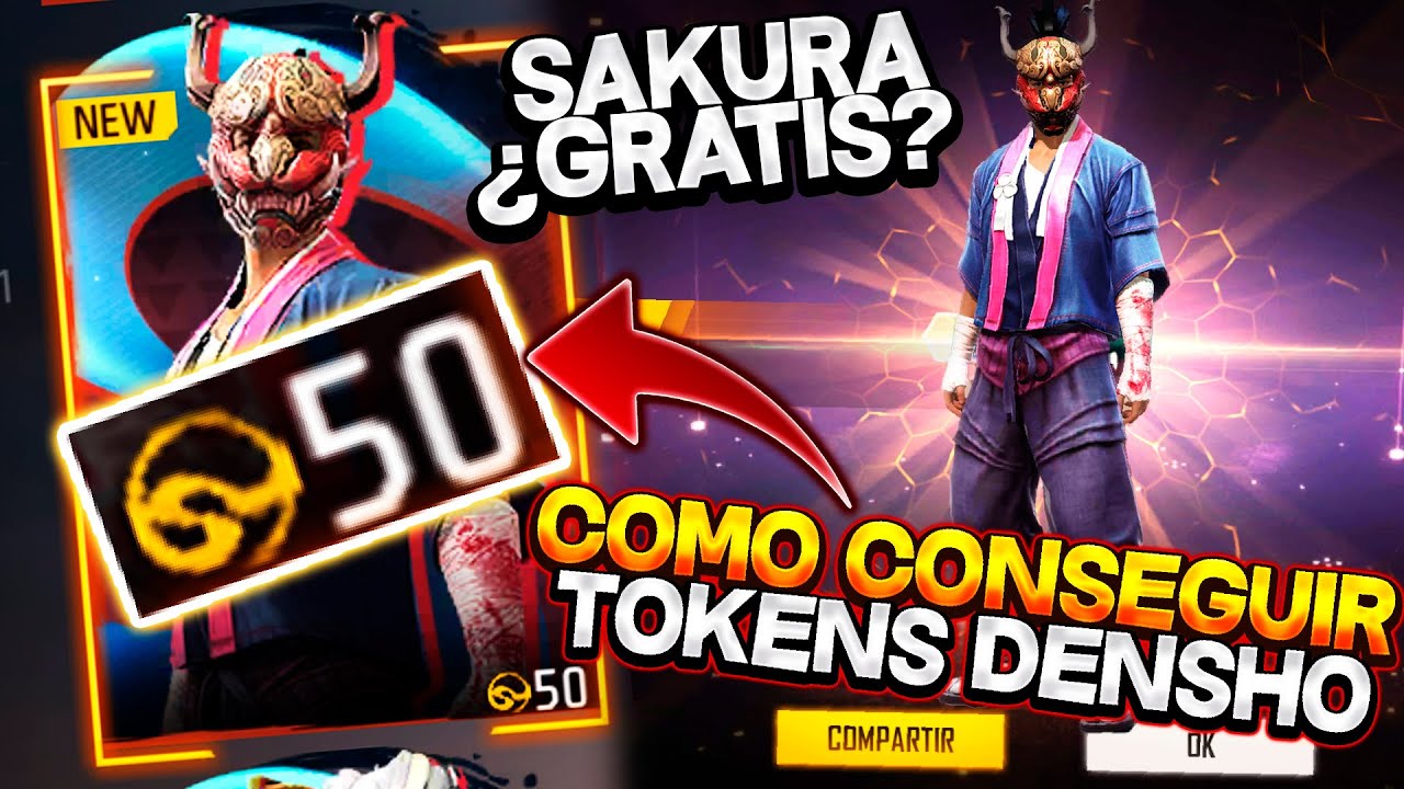COMO CONSEGUIR TOKENS DENSHO PARA CAMBIAR EL SAKURA ¿GRATIS? FREE FIRE