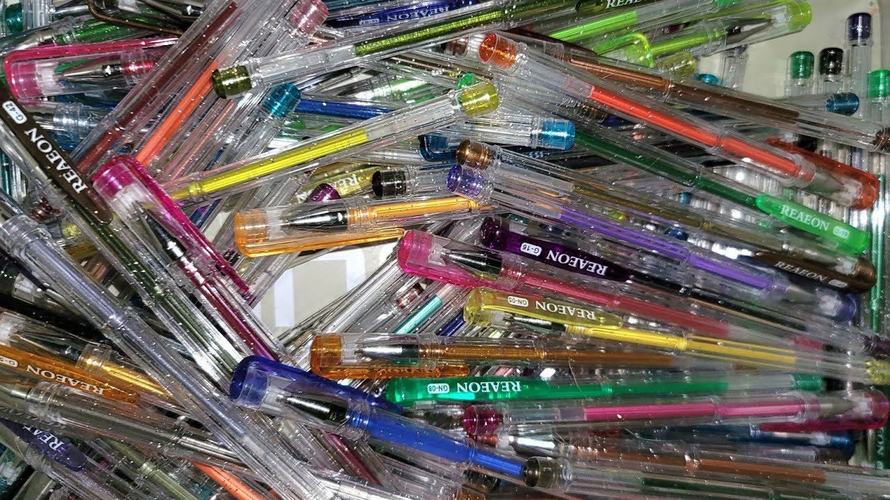 Swatching New 100 Glitter Reaeon Gel Pens