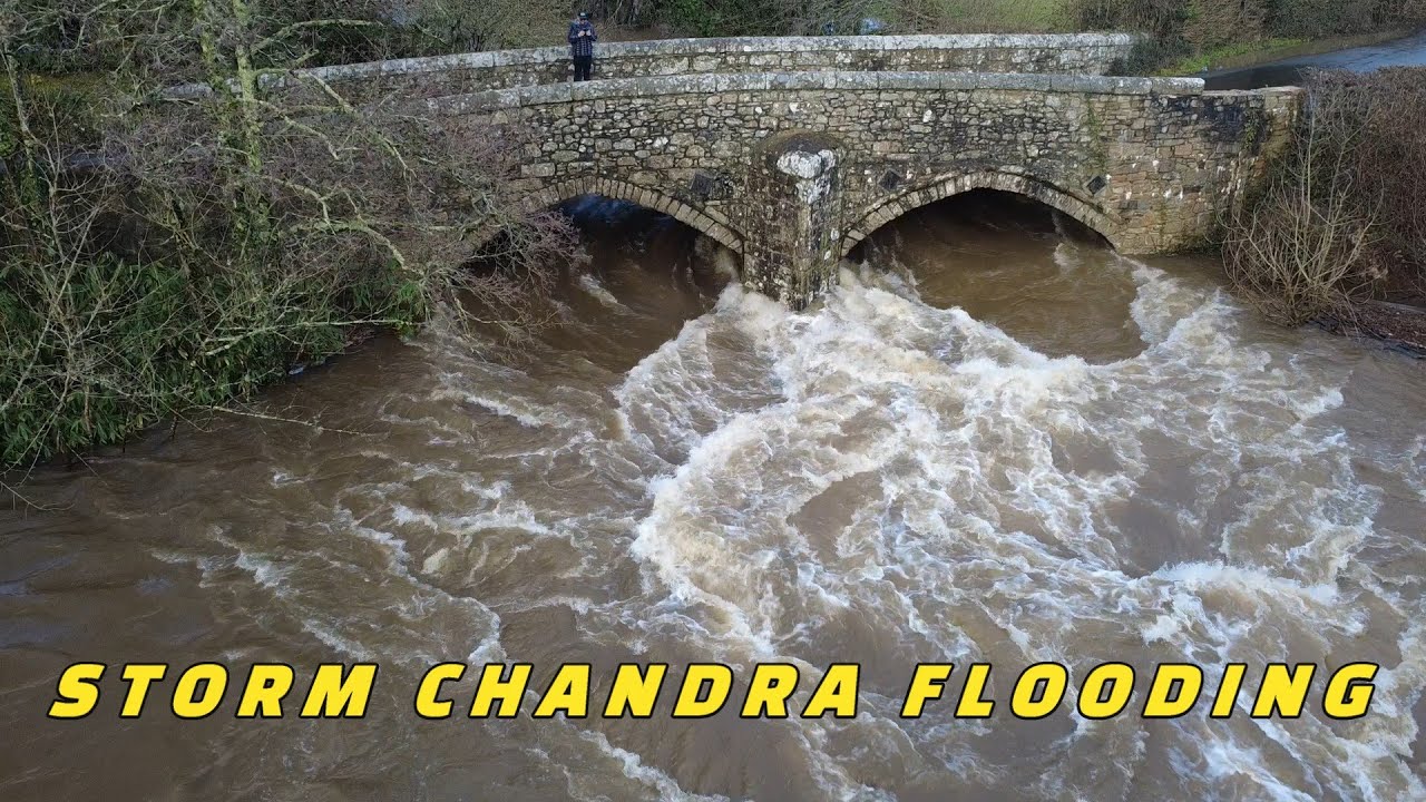 STORM CHANDRA Flooding DEVON UK