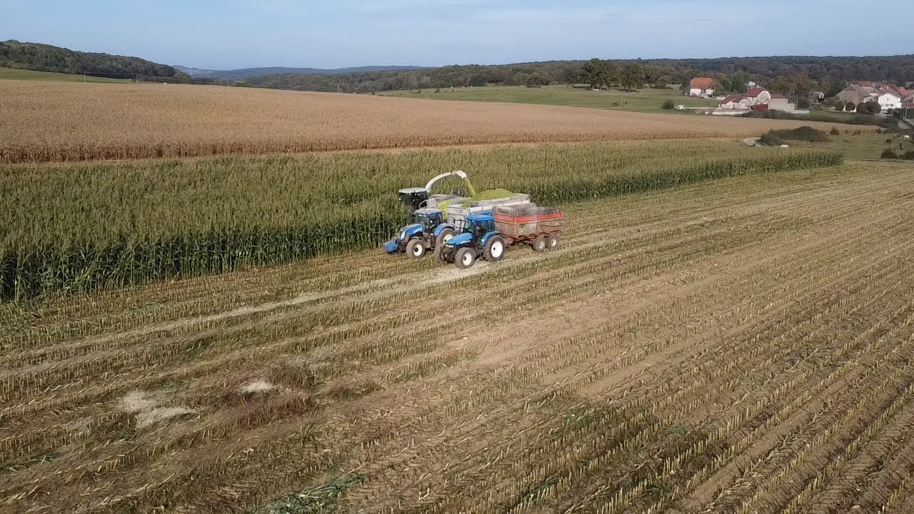 ENSILAGE DE MAÏS AU GAEC DE GONDENANS POUR HAUT DOUBS TRAVAUX AGRICOLES 🟢🔴🔵⚪️