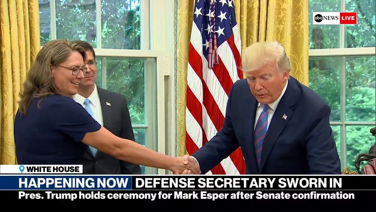 Trump's defense secretary pick Mark Esper swearing-in ceremony | ABC News