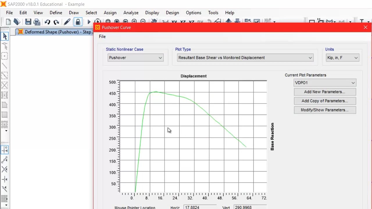 SAP2000: Pushover analysis
