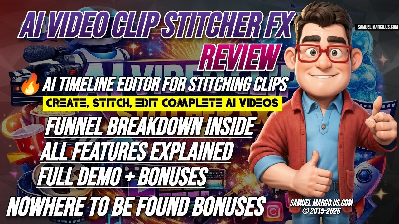 AI Video Clip Stitcher FX Review: AI Video Editor! 🔴 AI Video Clip Stitcher FX Review + DEMO + OTO 🔴