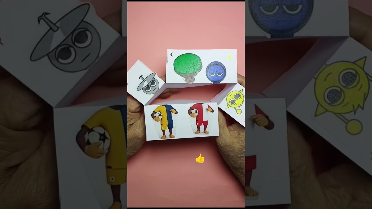Sprunki Papercraft превращается в волшебство 🤯 #короткометражки #бумажноемоделирование #удовольствие
