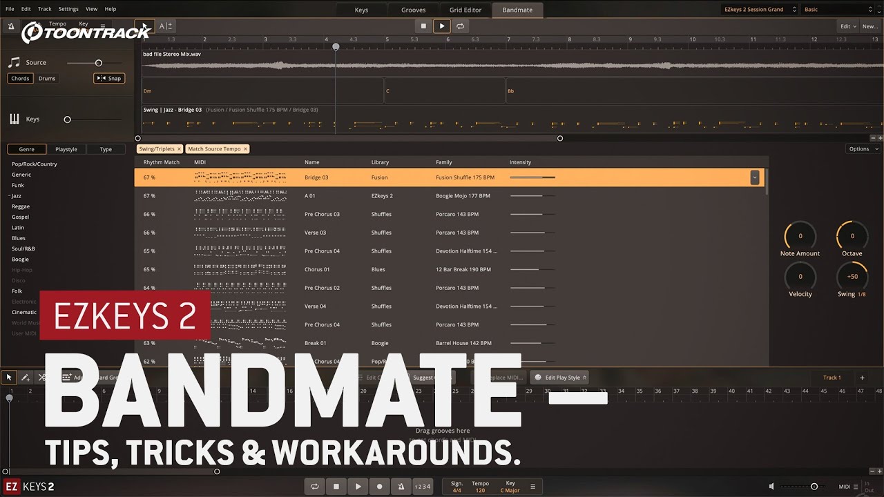 EZkeys 2: Bandmate – советы, рекомендации и обходные пути