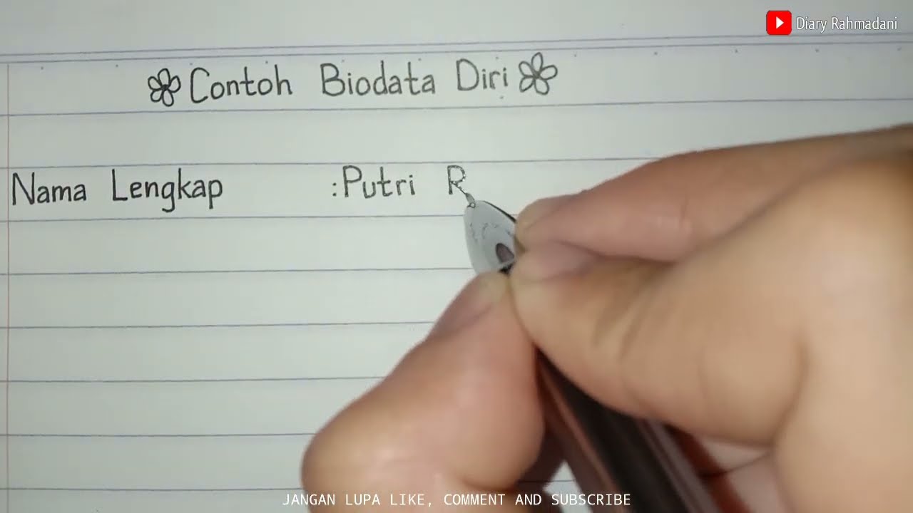Cara Menulis Biodata Diri