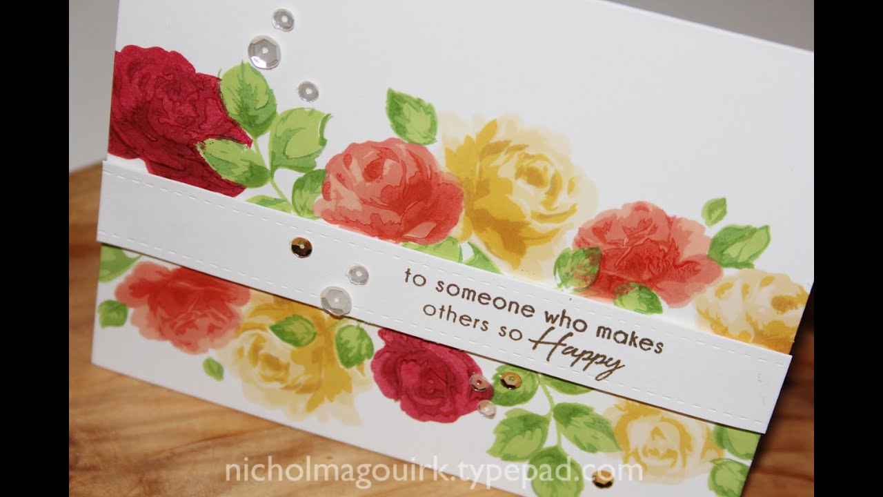 Pretty Pink Posh + Altenew Blog Hop | Vintage Roses Card
