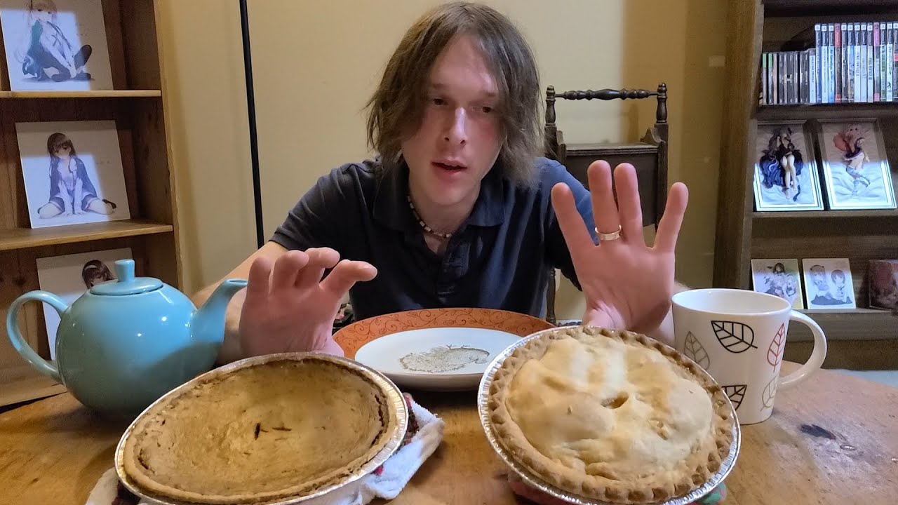 Pumpkin and Apple Pie + DQ Pumpkin and Caramel Apple Pie Blizzard DESSERT MUKBANG