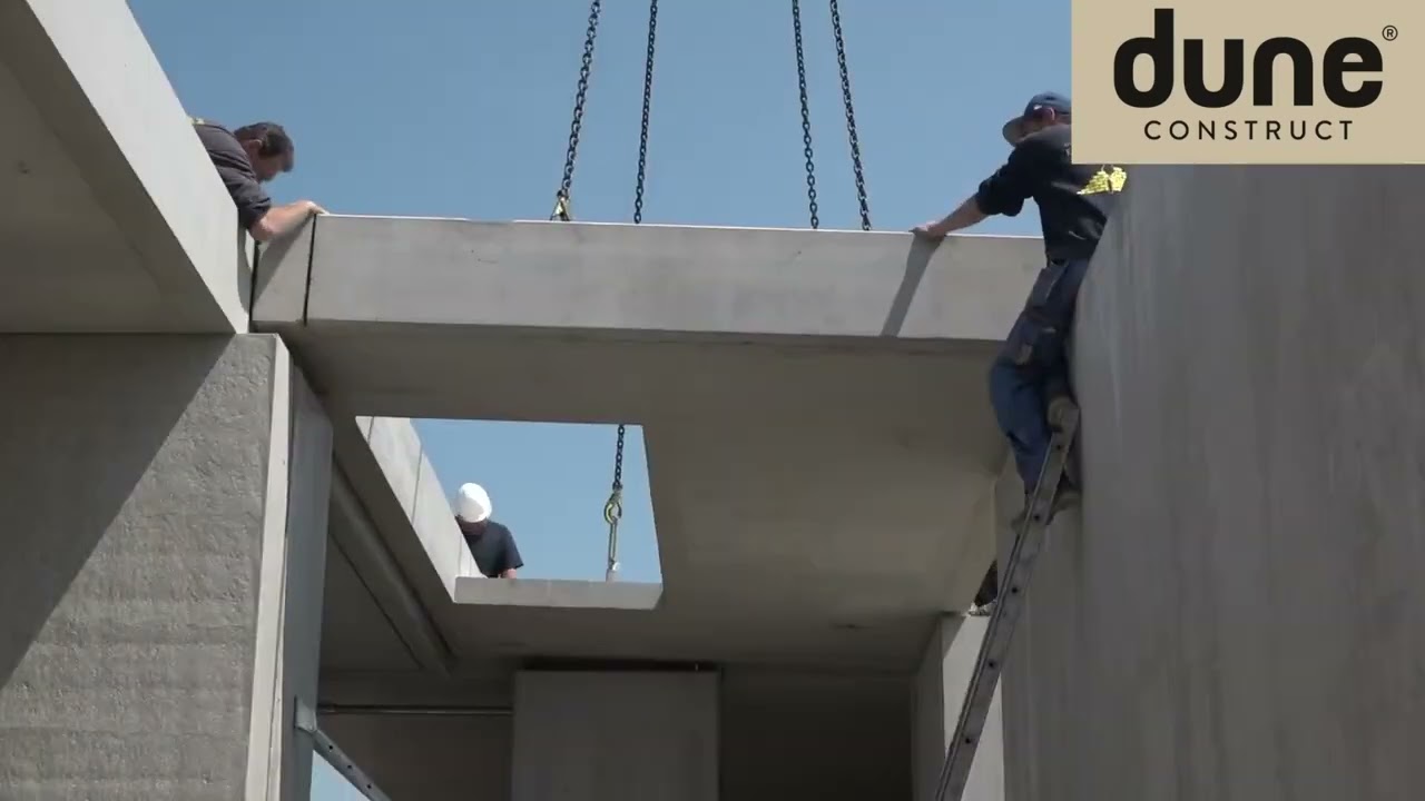 constructie duurzame Villa in Oostduinkerke - - house in concrete - concrete houses - prefab house
