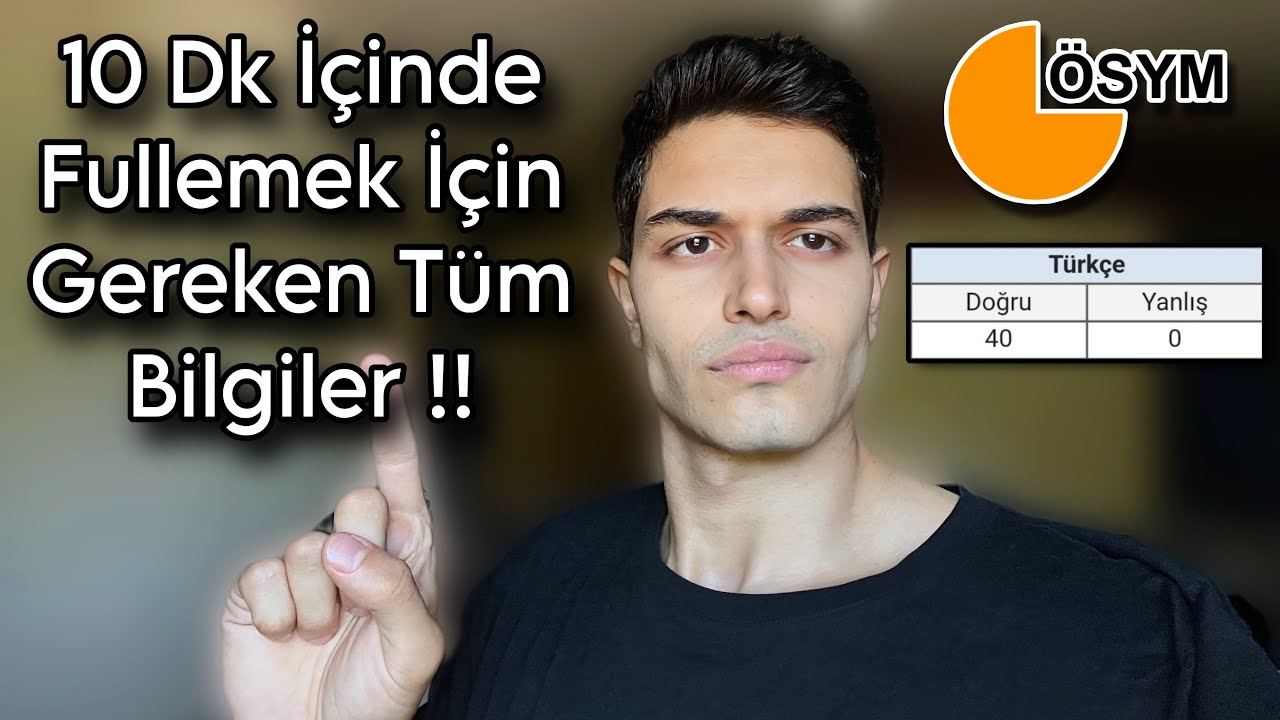 TYT Türkçe 40/40 İçin BOŞA Çalışma !! Bunu İzle Yeter.