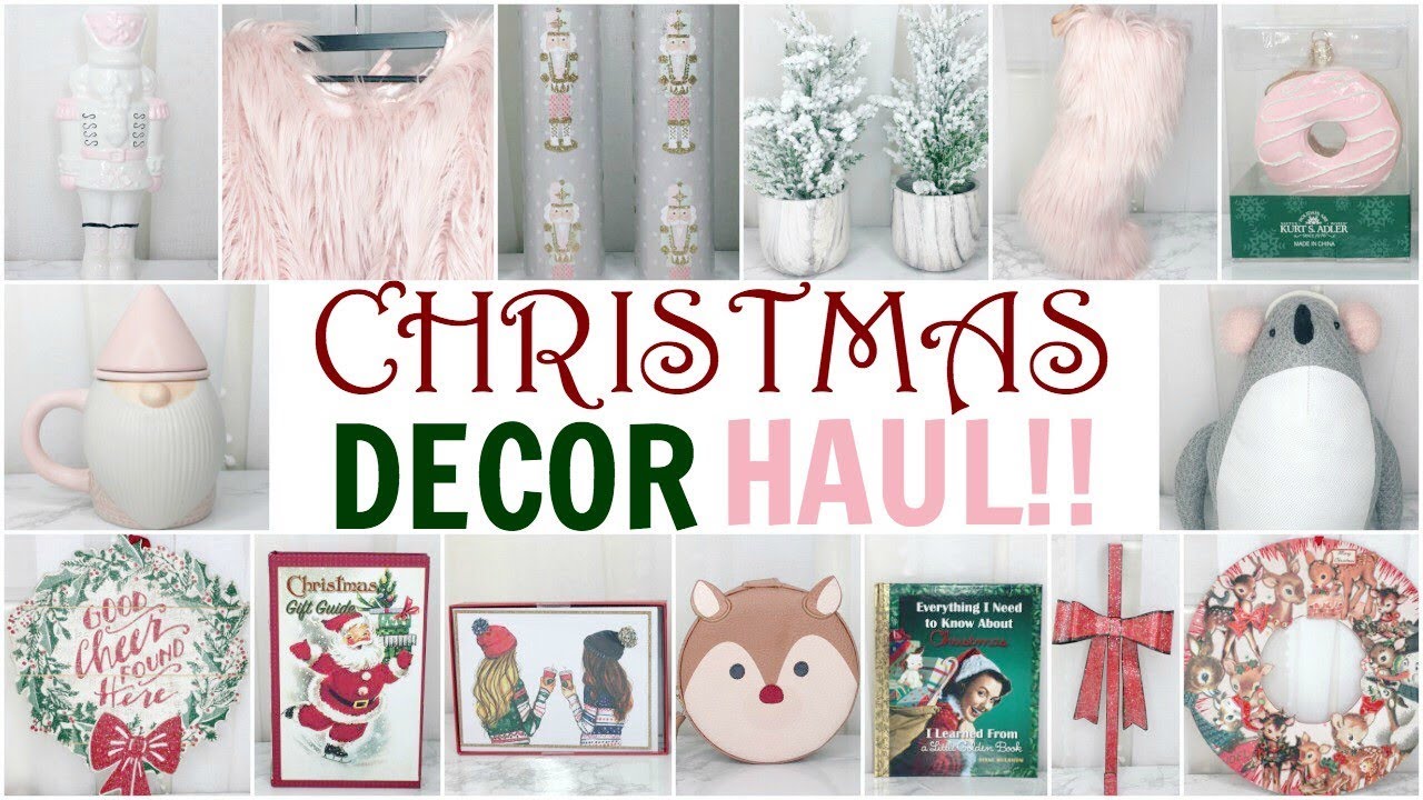 MY BIGGEST CHRISTMAS DECOR HAUL! ♡ HomeGoods, TJ Maxx, Marshalls, World Market & Kate Spade ♡ 2017