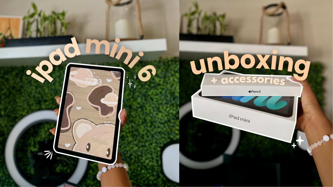 IPAD MINI 6 unboxing & accessories + customizing my home screen