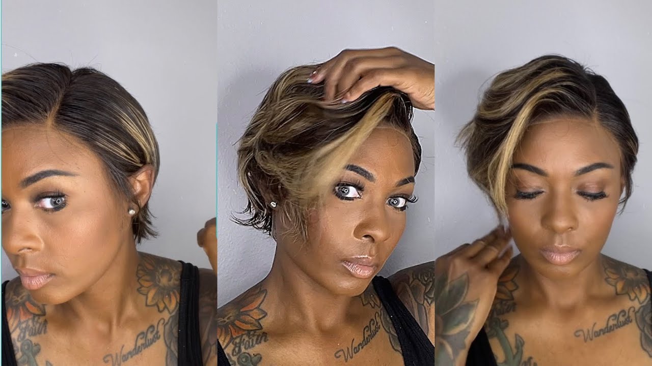 Easy to Wear Beginner Friendly Glueless Highlight Pixie Cut  Lace Front Wig ft Afsisterwig ♥️