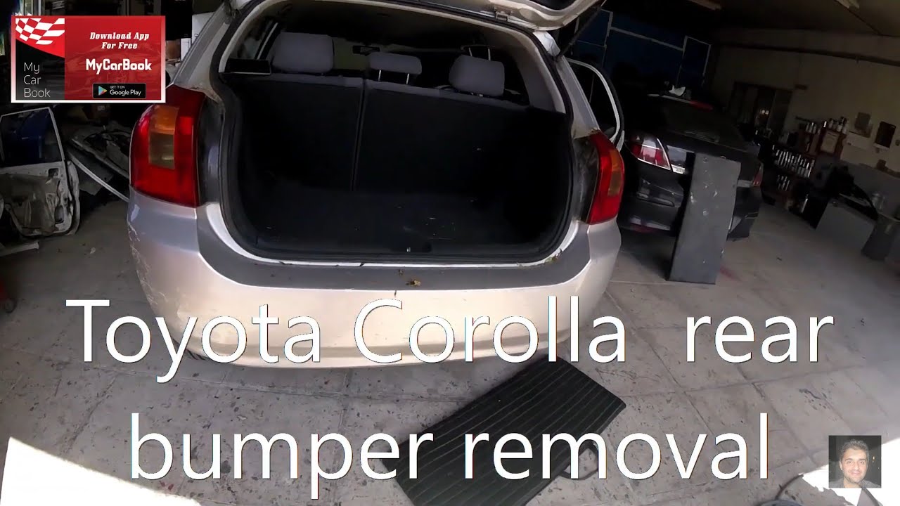 Toyota Corolla 2000-2007  rear bumper removal