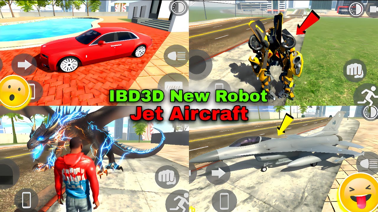 New feature 🤑 Transform robot +Ibd3d Jet + New dragon 💥 Indian Bikes Driving 3d @SABBIRAURA