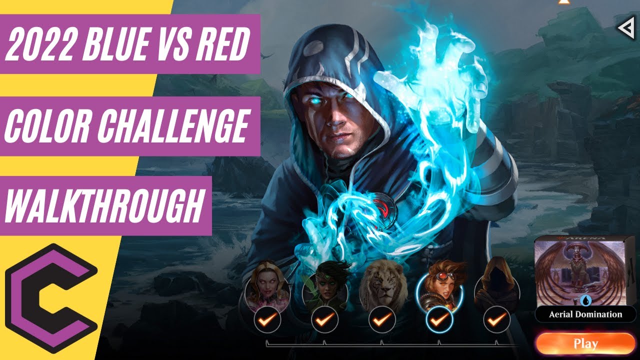 Blue vs Red Color Challenge Walkthrough for MTG Arena #MTGA Jace Beleren vs Chandra Naalar