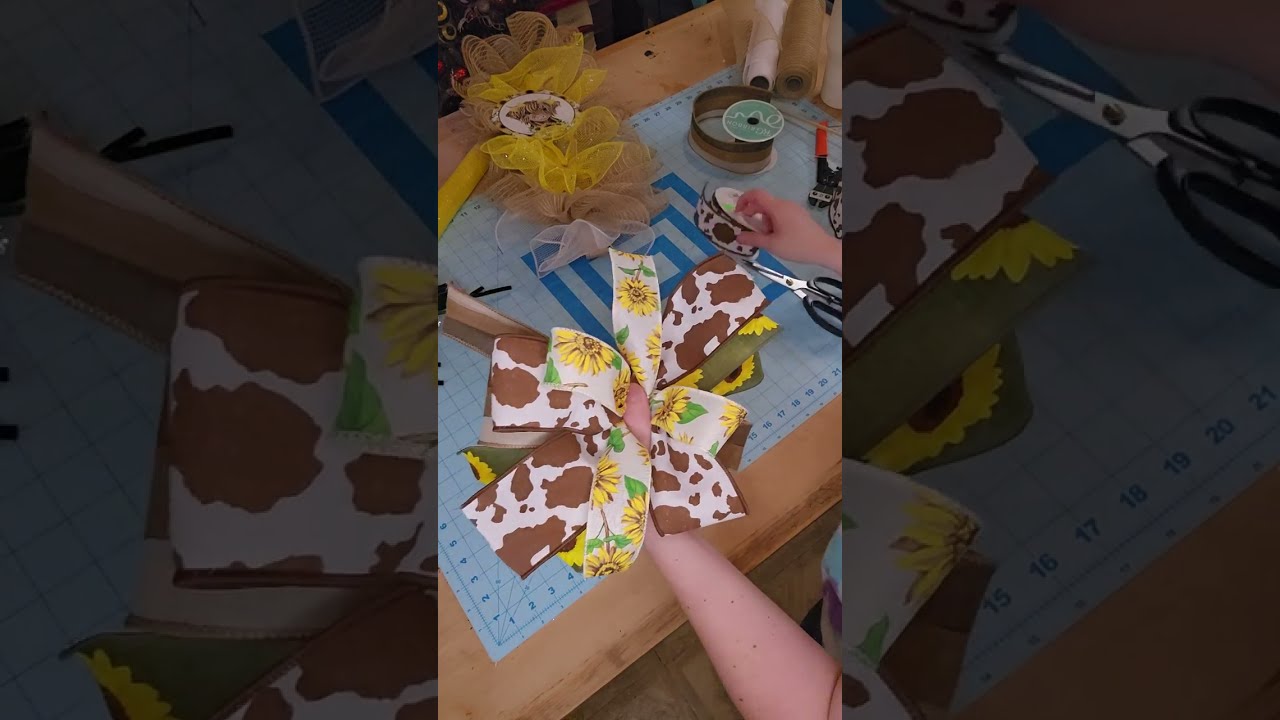 How to make a highland cow paint stick swag wreath
