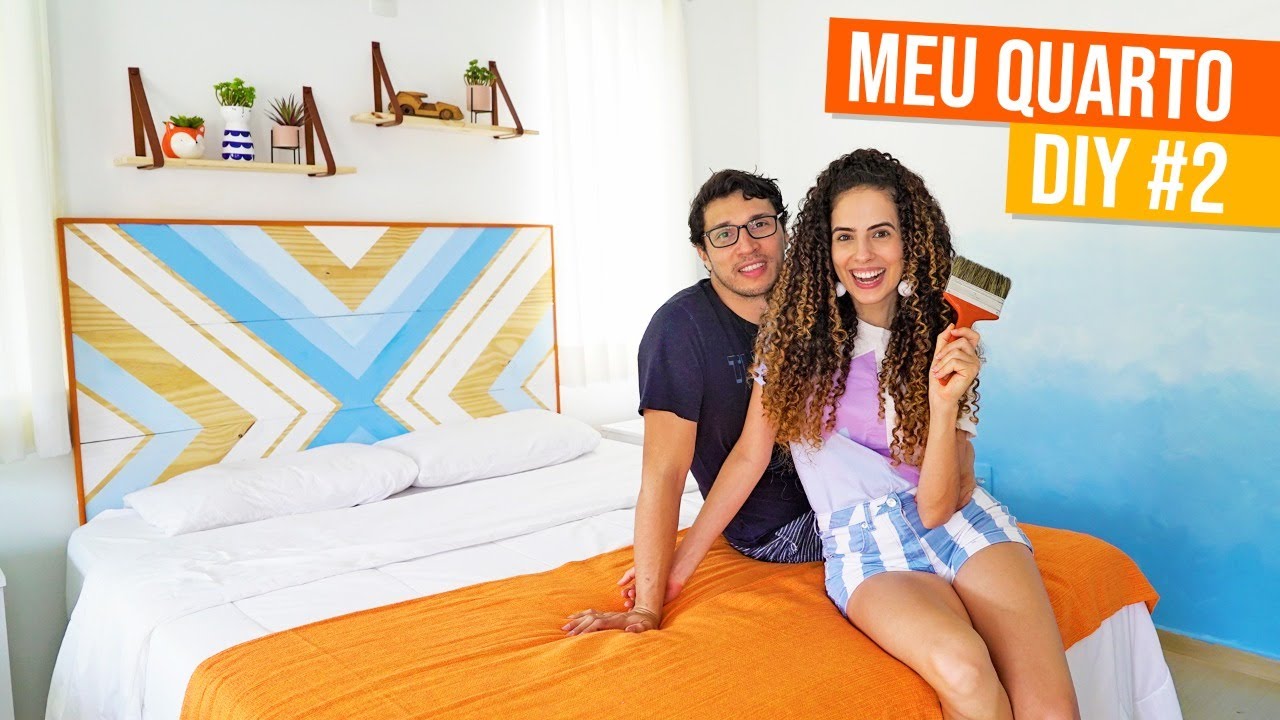 DECORANDO NOSSO QUARTO DE CASAL #2 : cabeceira  & pintura degradê | Paula Stephania