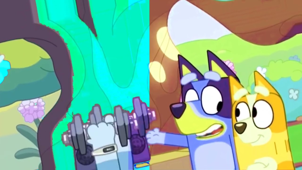 Bluey & Bingo Watching Dad Exercise 😆🏋️‍♂️ / Cartoon For Kids / Cute Little Paws 