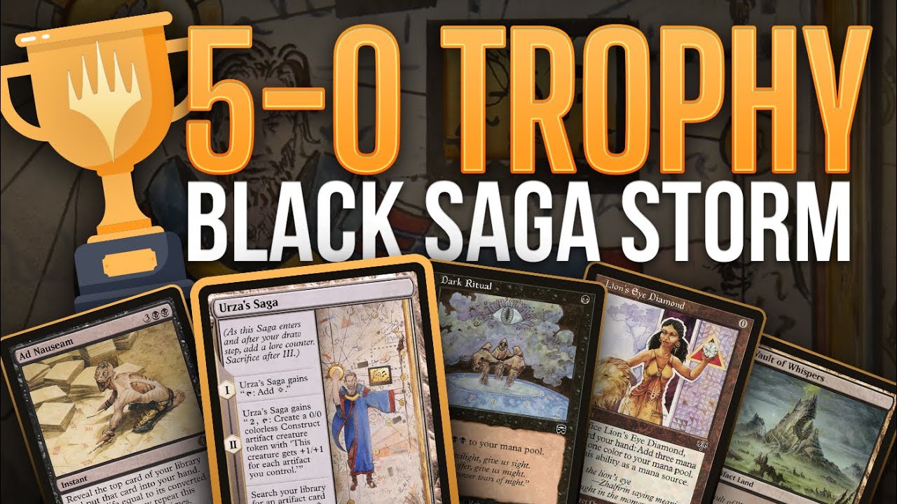 🏆 UNDEFEATED TROPHY 🏆 Black Saga Storm with TonyScapone &mdash; Legacy Storm Combo | Magic: The Gathering