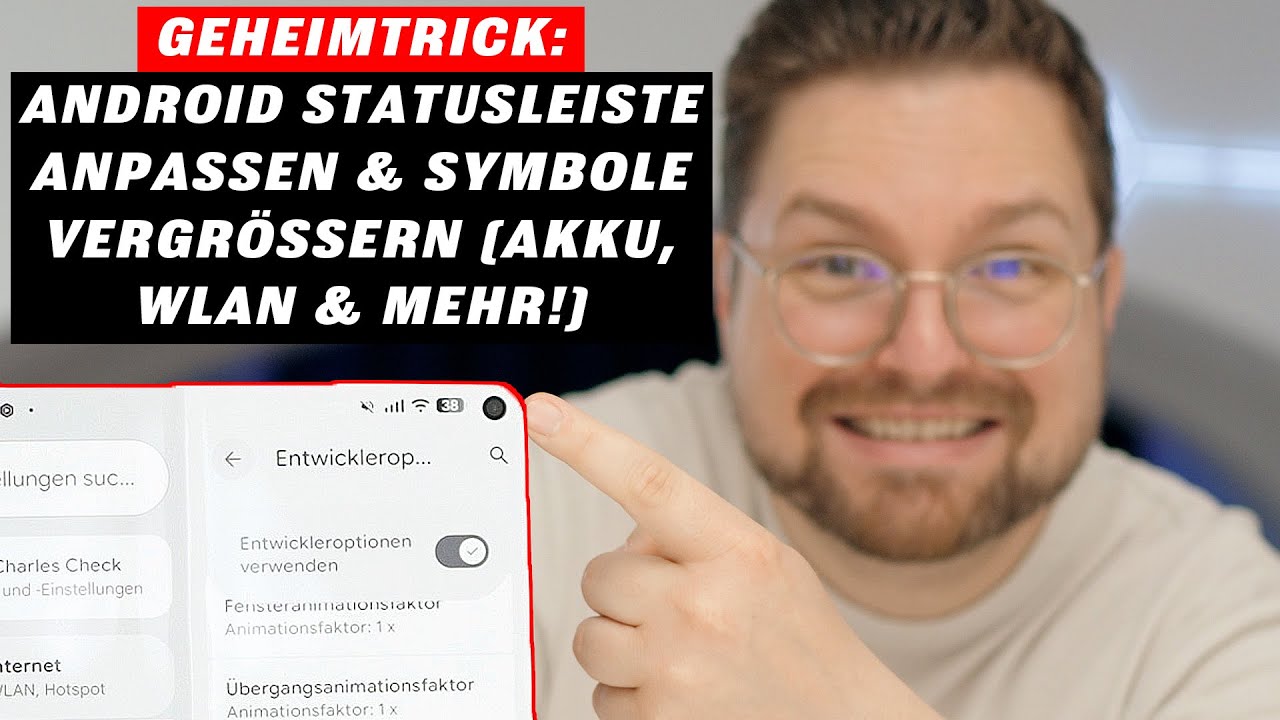Smartphone Akkuanzeige zu klein? So vergr&ouml;&szlig;erst du ALLE Statusleisten Symbole!
