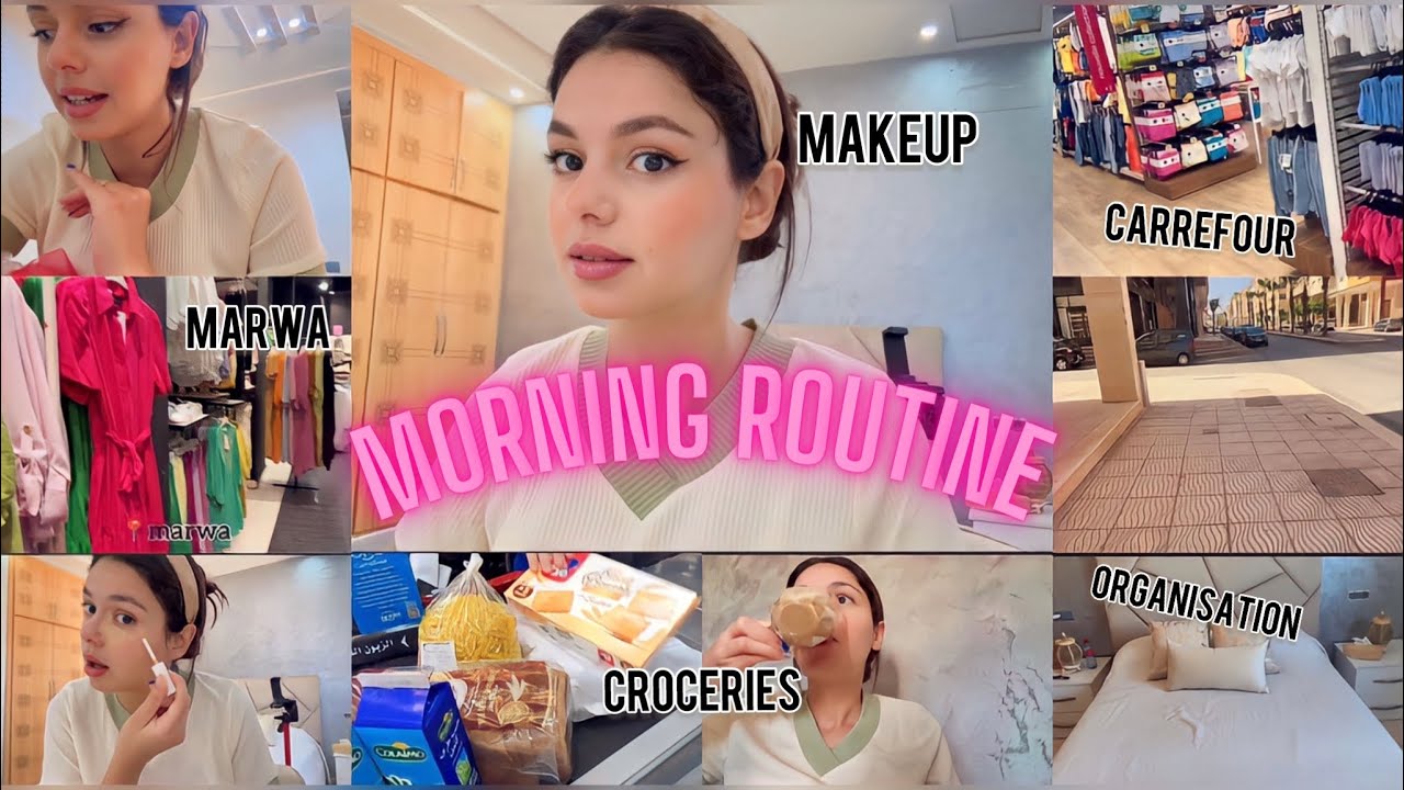Morning Routine | مكياجي اليومي بالتفصيل💄 , groceries 🍞 , New makeup
