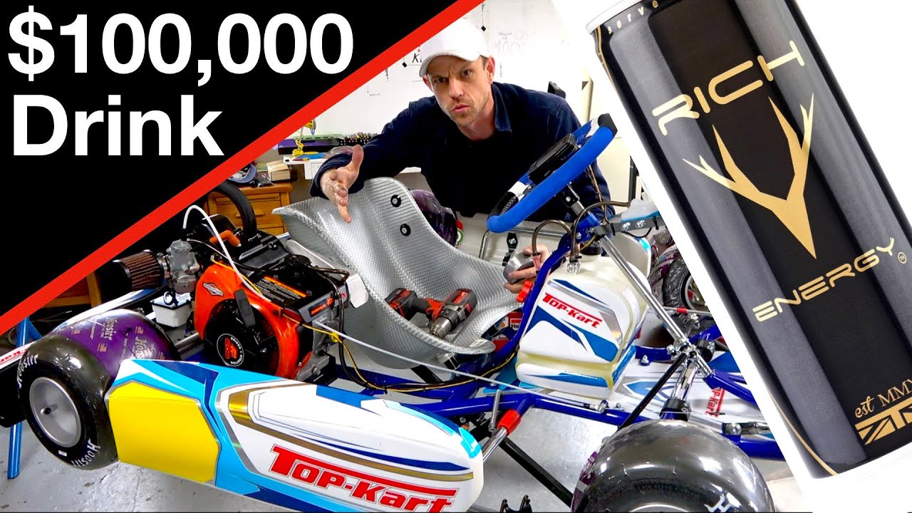 I chug $200,000 ENERGY DRINK while race prepping my LO206 Go Kart
