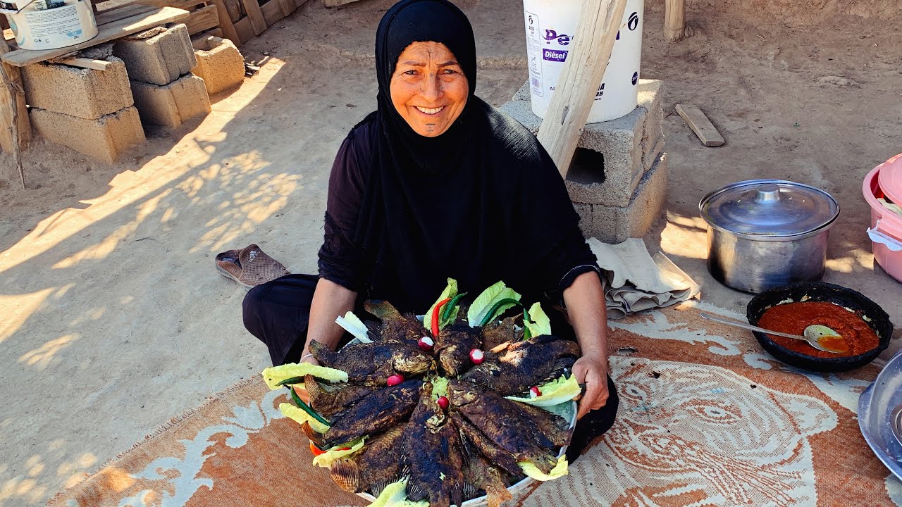 Nomad Women Cookin Local Lunch in Arab Village by Arab Recepie 😋🏜️🌴🐋
