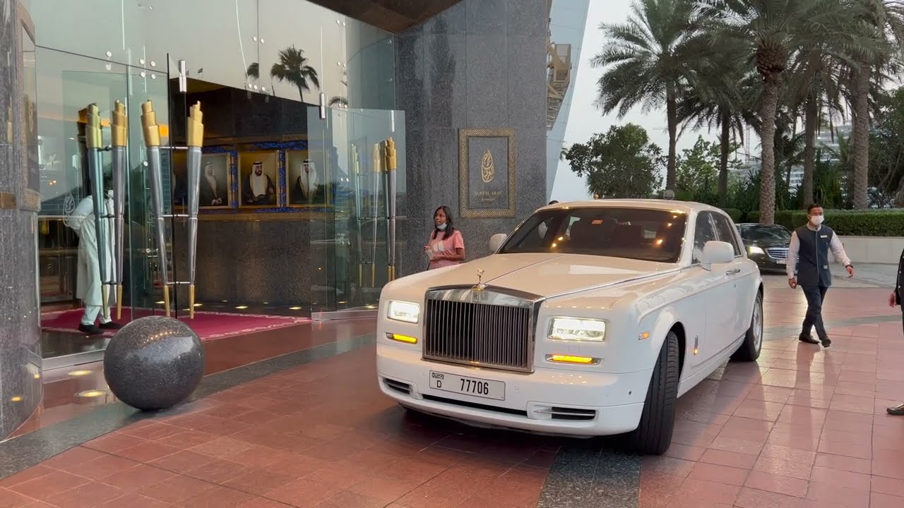 Rolls Royce Phantom. Dubai Airport to Burj Al Arab Hotel, Dubai