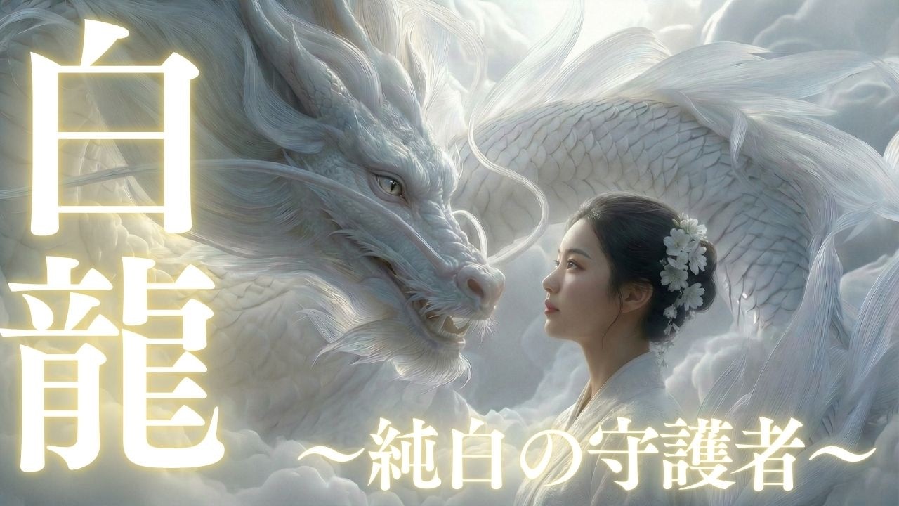 【浄化】白龍の奇跡✨聴くだけで心の濁りが消え、運気が猛スピードで加速する！30代からの人生を激変させる純白の龍神メロディ🐉心の奥まで響く光の波動を受け取って、輝く未来へ昇り詰めよう！🤍