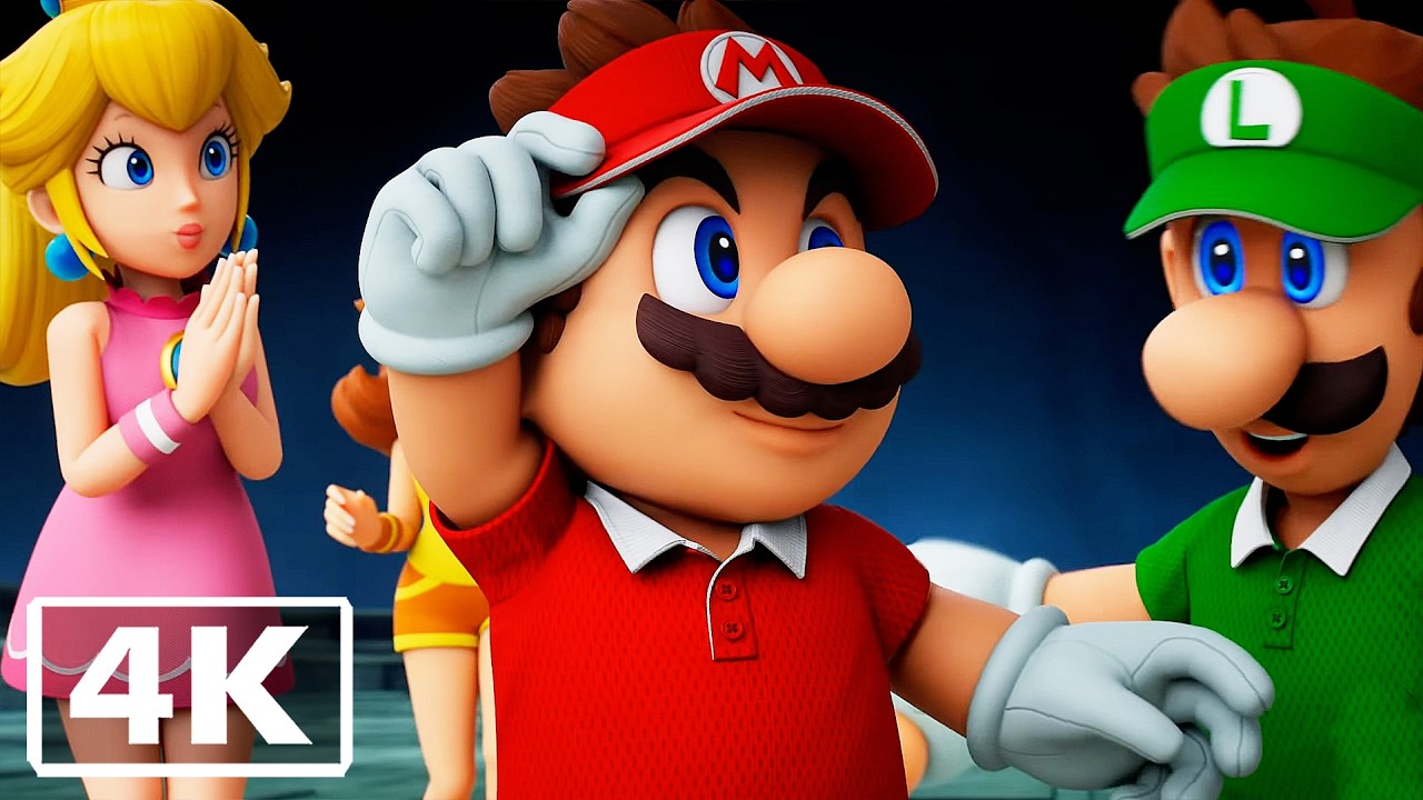 Mario Tennis Fever - All Cutscenes [Full Movie] 4K