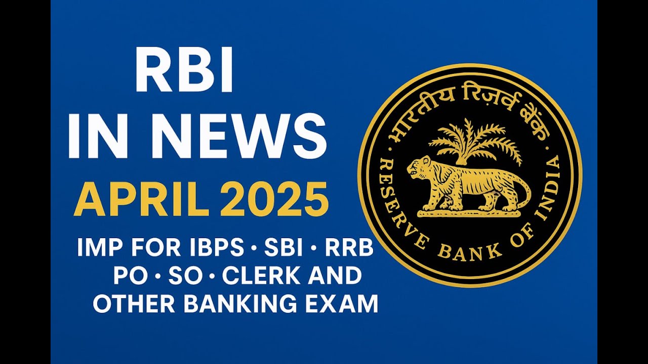 RBI in News - April 2025 important for IBPS Exams #generalawarenessforibps #rbiinnewsapril2025 #ibps
