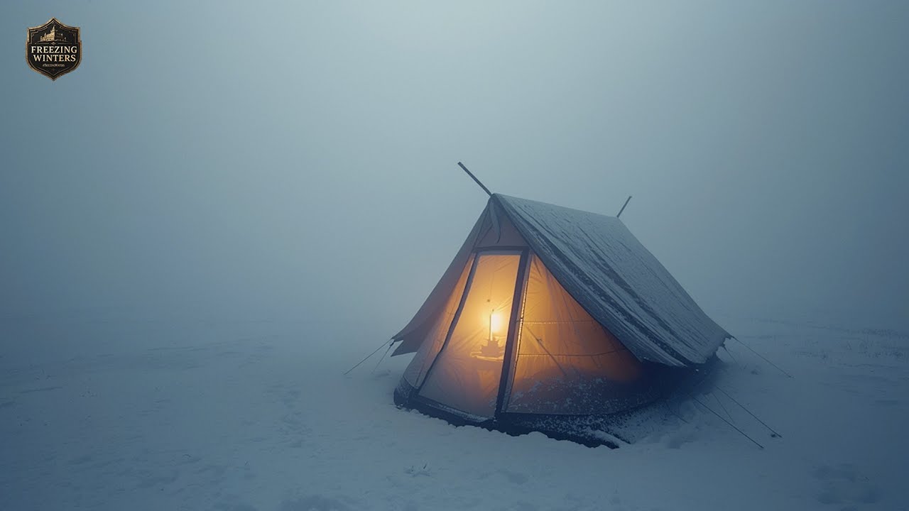 Camping in a Blizzard ┇ Icy Wind & Snowstorm Sounds to Fall Asleep Fast