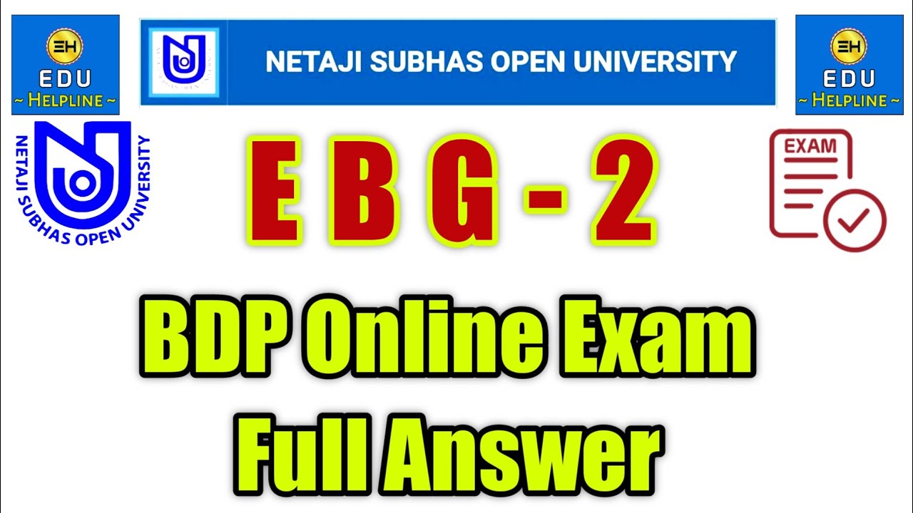 EBG-2 Final Exam Full Answer 🔥