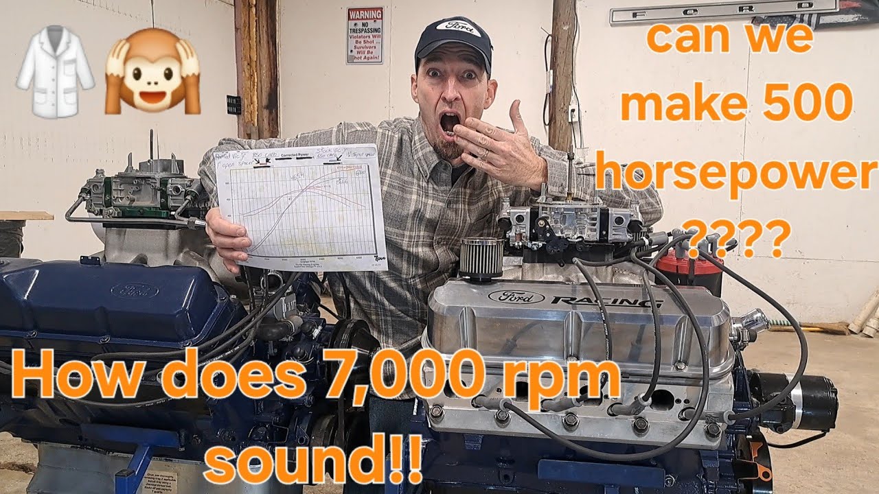 Dyno testing our budget Ford 351 🙂😀😁