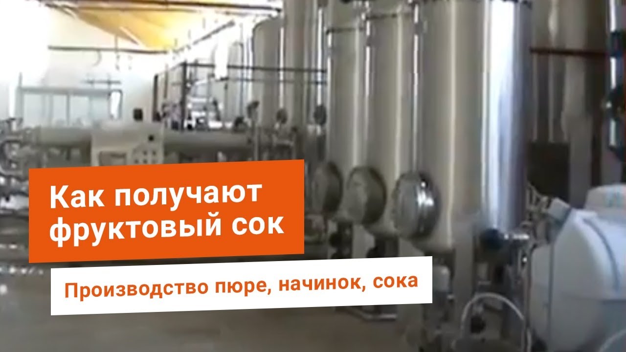 Технологическая линия производства соков и фруктового концентрата. Оборудование прямого отжима яблок