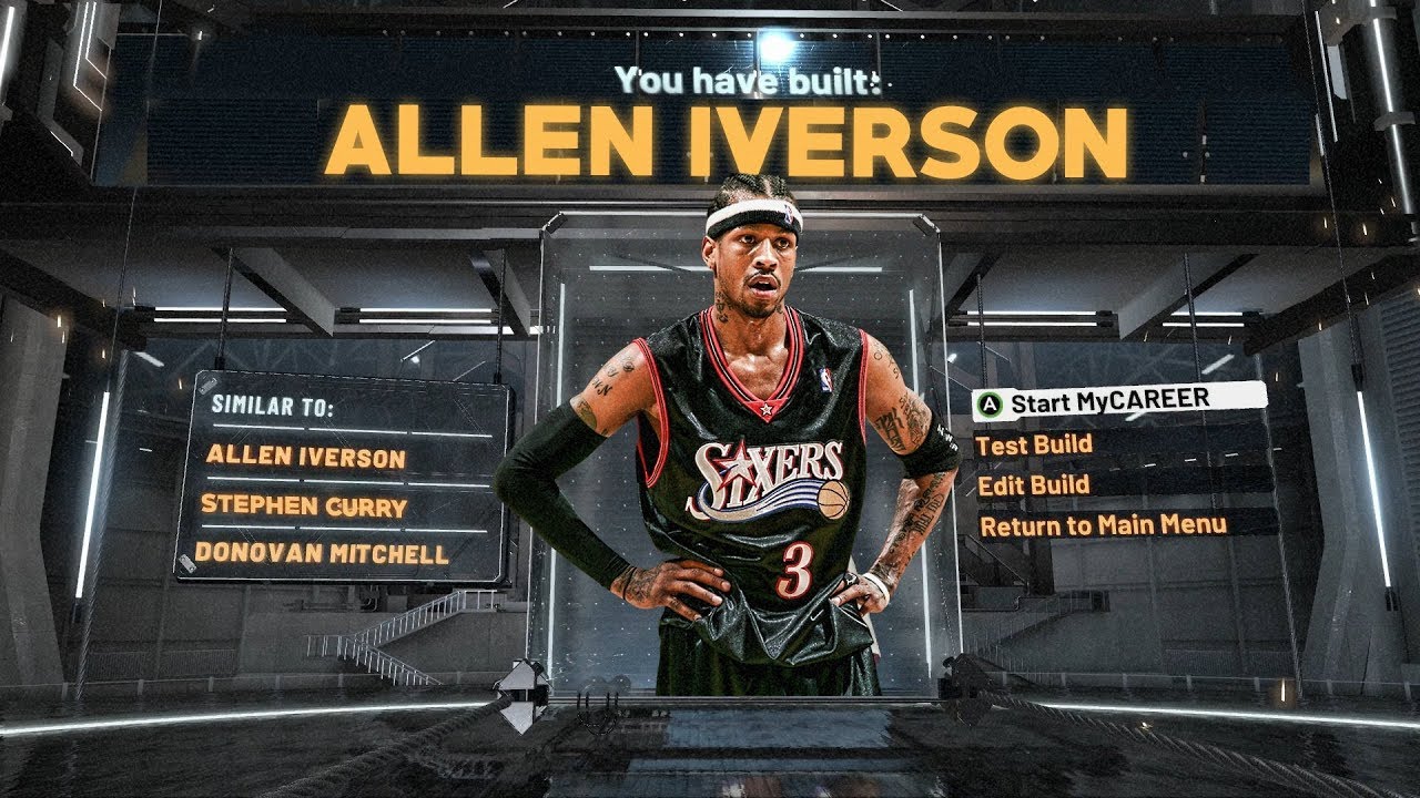 NBA 2K20 ALLEN IVERSON BUILD - SPEEDBOOSTING TWO WAY SCORING MACHINE BUILD