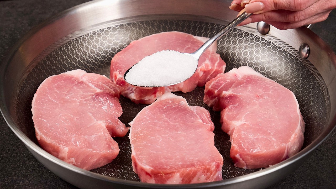Ich frittiere nicht mehr! Diesen Trick habe ich in einem teuren Restaurant gelernt! Fleischrezept!