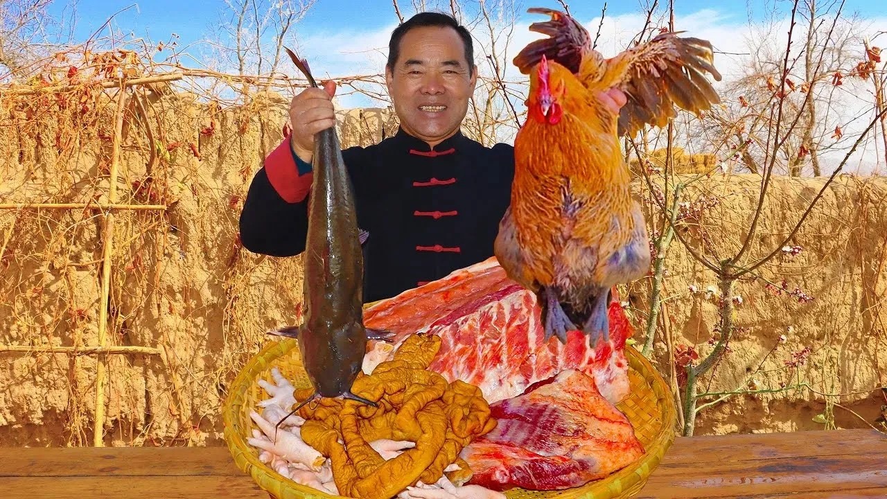 Курица, Рыба, Свинья и Корова с Лучшим Соусом, Тушеные в Древнюю Деликатес! |Дядя Деревенский Гурман