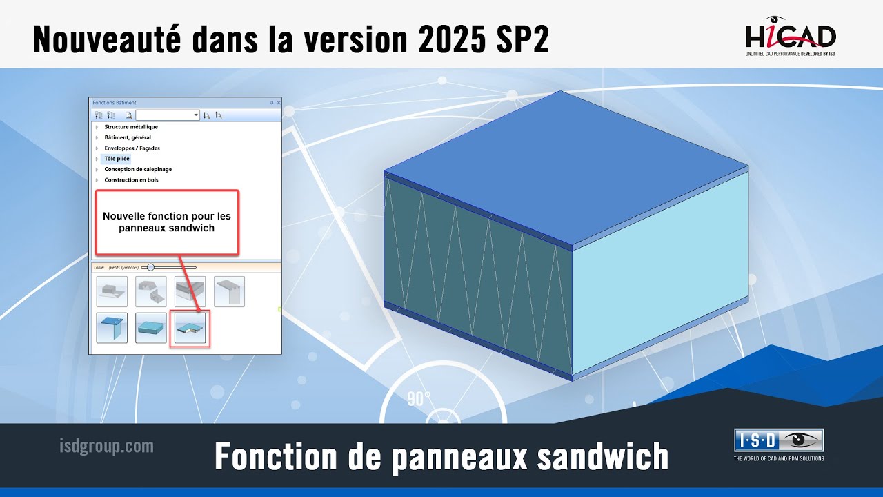 HiCAD 2025 SP2  - Nouvelle fonction de panneau