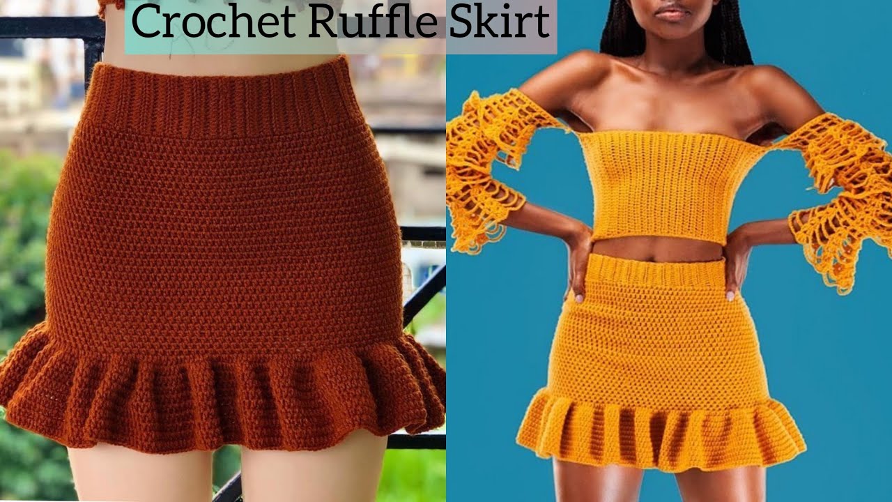 How To Crochet A Ruffle Skirt / Beginner Friendly