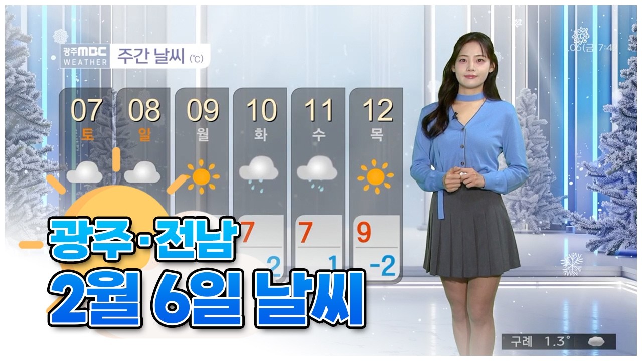 광주전남 오늘의 날씨 [뉴스투데이 2026.02.06]