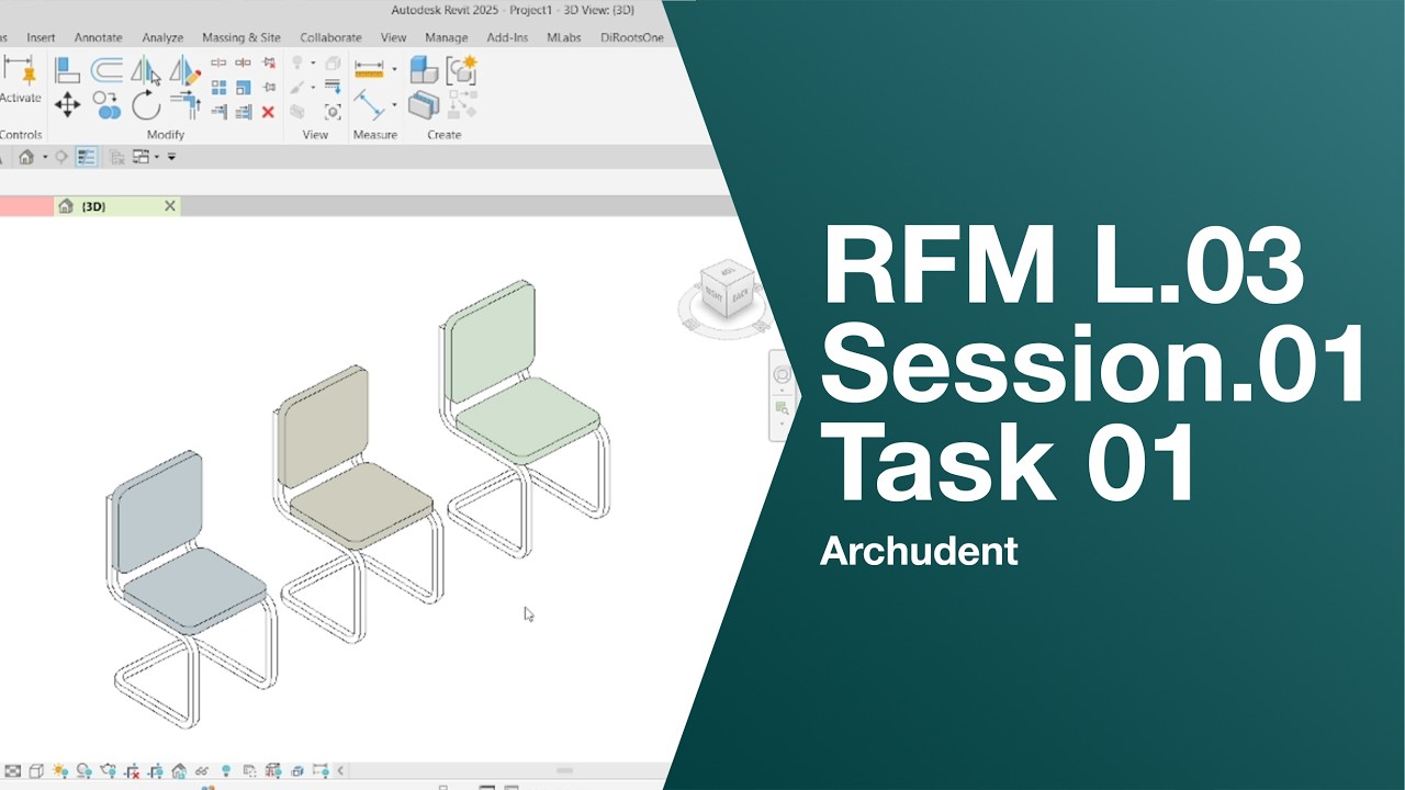 11. Task 02 | تصميم كرسي Parametric كامل داخل Revit – Revit Family Mastery