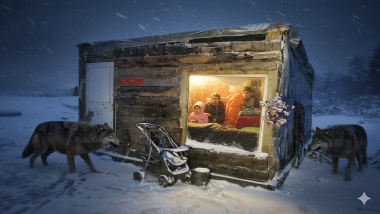 Trapped at -53°C in a Blizzard | Alone Snowstorm and wolves, I'm hiding in a log cabin